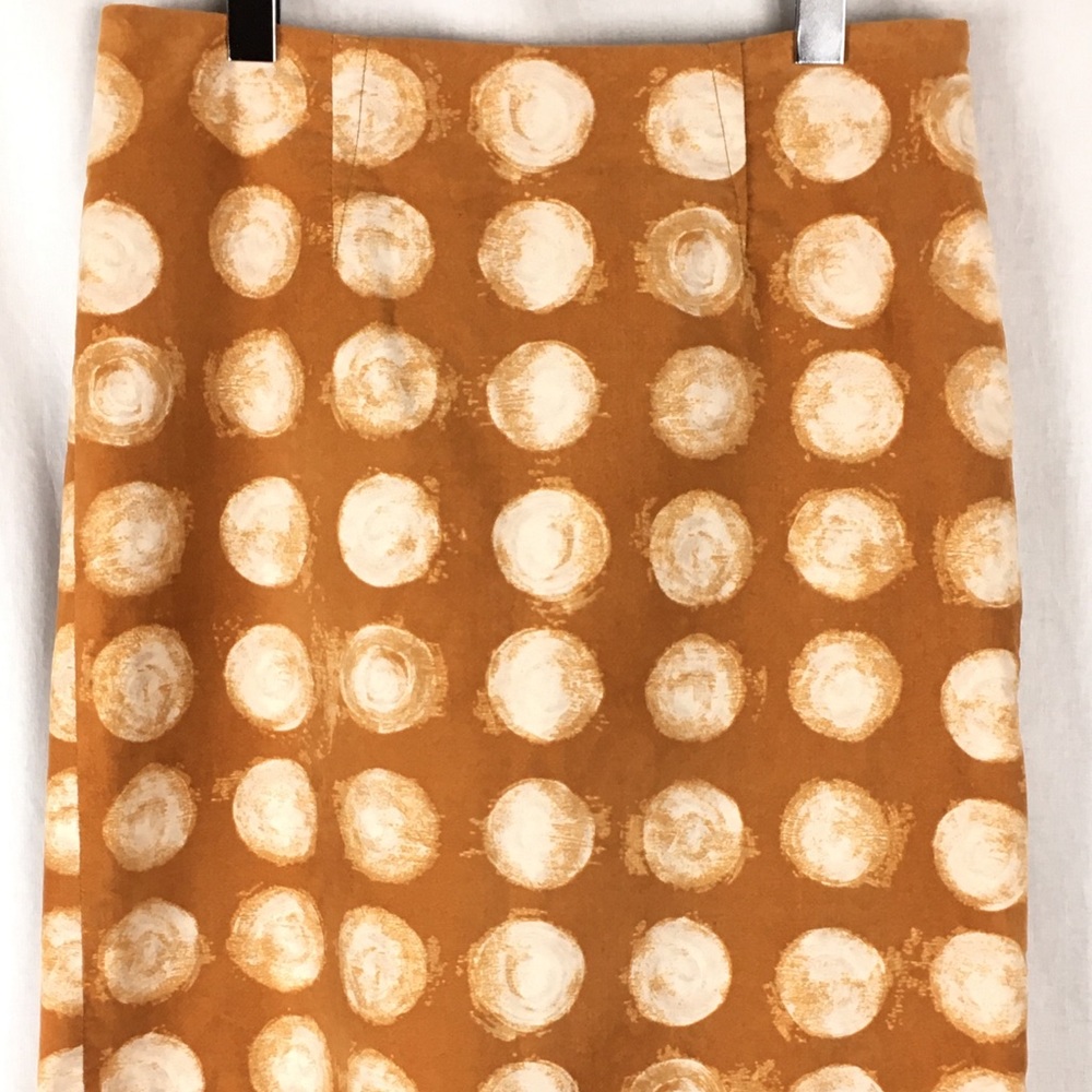 Anthropology Maeve Circles Velvet Gold Skirt